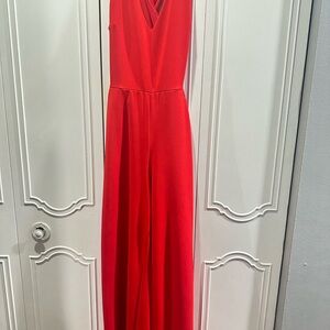 Express Vibrant Red Jumpsuit